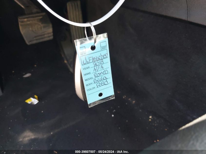 2018 Alfa Romeo Giulia Rwd VIN: ZARFAEBN8J7566290 Lot: 39507507