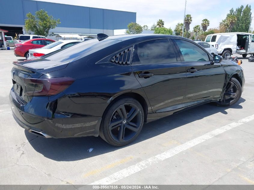 2022 Honda Accord Sport VIN: 1HGCV1F33NA041067 Lot: 39507535