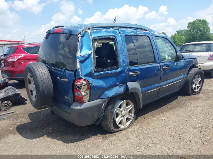 2004 Jeep Liberty Sport VIN: 1J4GL48KX4W177770 Lot: 39507552