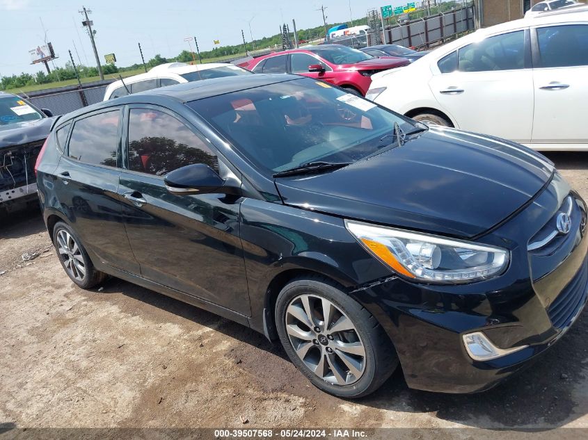 2015 Hyundai Accent Sport VIN: KMHCU5AE1FU226862 Lot: 39507568