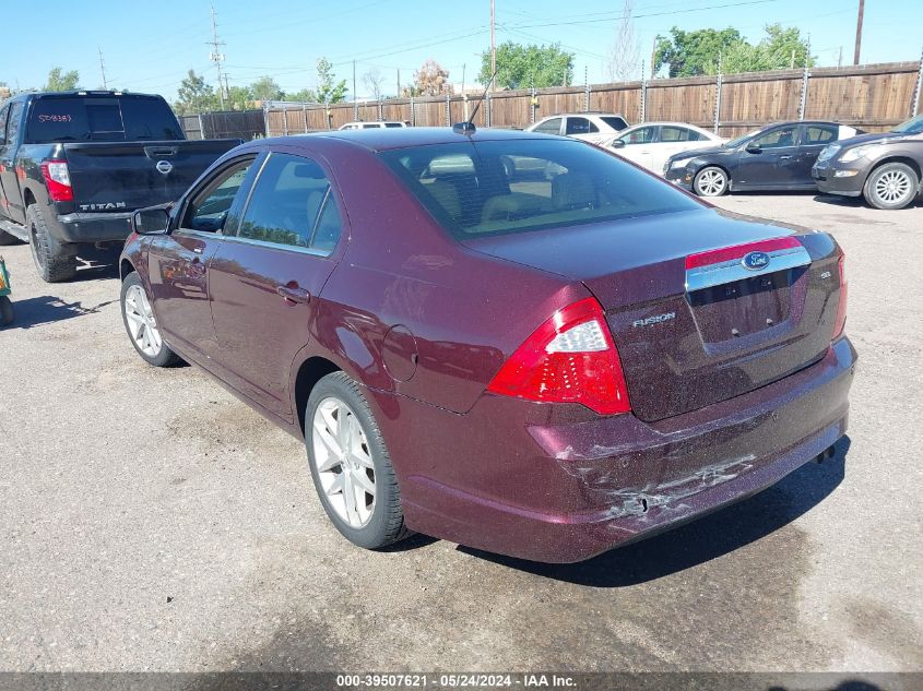 2012 Ford Fusion Sel VIN: 3FAHP0JA2CR433741 Lot: 39507621