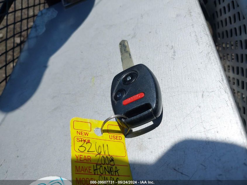 2008 Honda Civic Lx VIN: 2HGFA16568H322134 Lot: 39507731