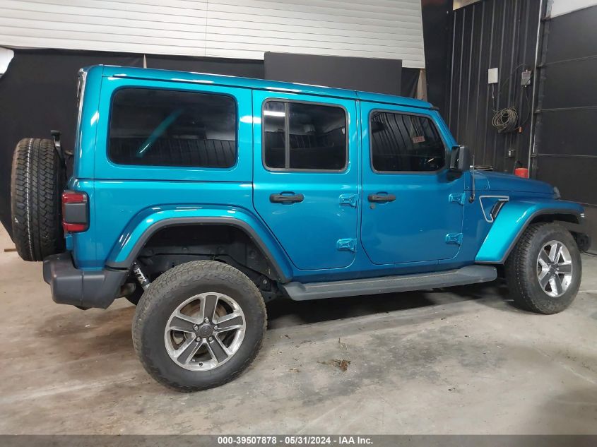 2020 Jeep Wrangler Unlimited Sahara 4X4 VIN: 1C4HJXEN1LW194262 Lot: 39507878