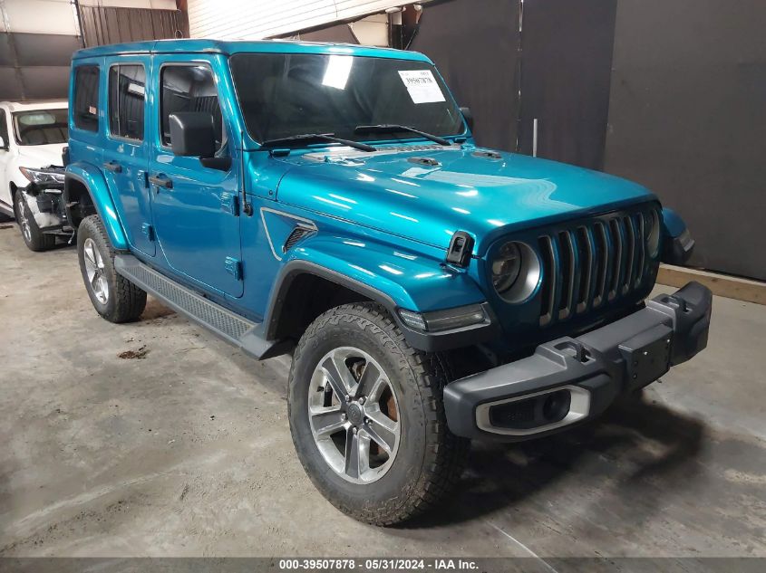 2020 Jeep Wrangler Unlimited Sahara 4X4 VIN: 1C4HJXEN1LW194262 Lot: 39507878