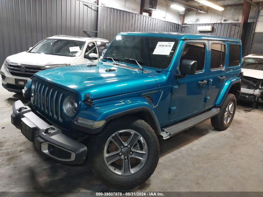 2020 Jeep Wrangler Unlimited Sahara 4X4 VIN: 1C4HJXEN1LW194262 Lot: 39507878