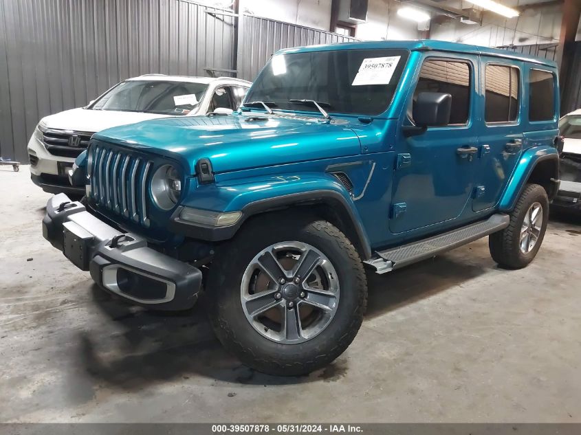 2020 Jeep Wrangler Unlimited Sahara 4X4 VIN: 1C4HJXEN1LW194262 Lot: 39507878