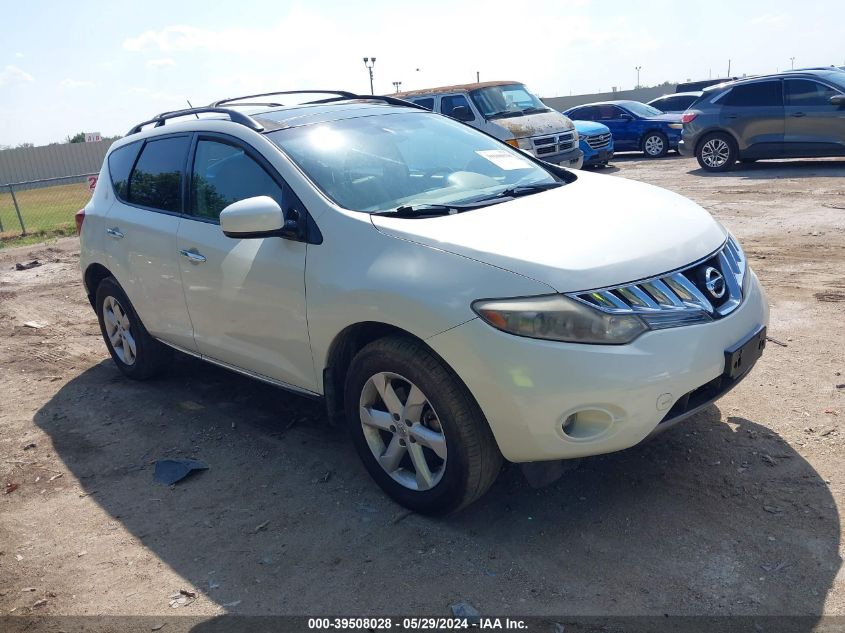 2009 Nissan Murano Sl VIN: JN8AZ18U69W024325 Lot: 39508028