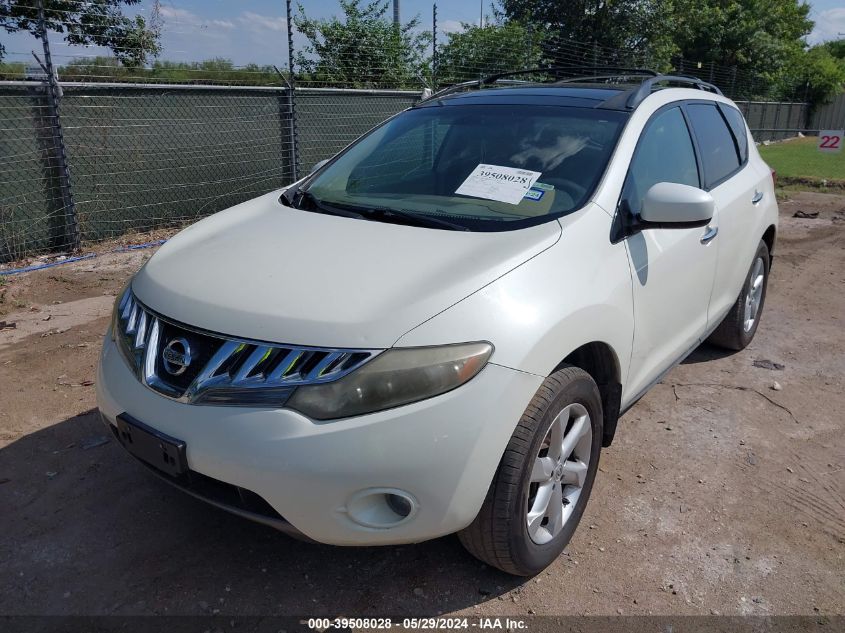 2009 Nissan Murano Sl VIN: JN8AZ18U69W024325 Lot: 39508028