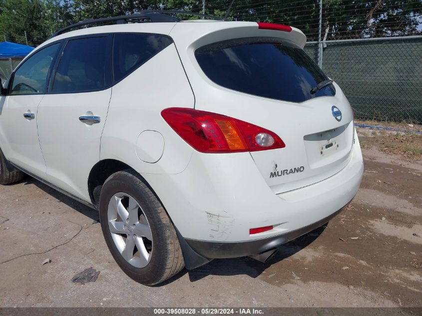 2009 Nissan Murano Sl VIN: JN8AZ18U69W024325 Lot: 39508028