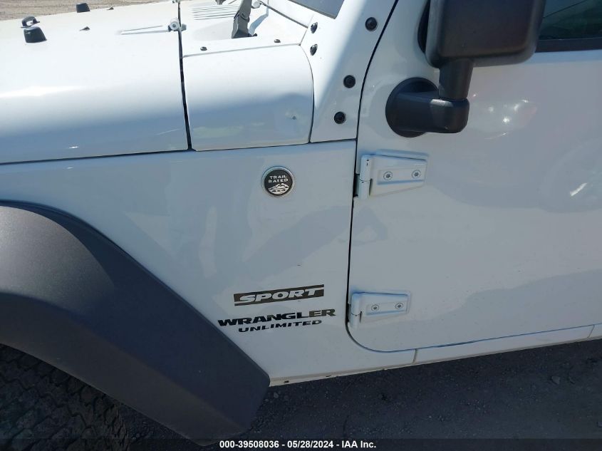 2015 Jeep Wrangler Unlimited Sport VIN: 1C4BJWDG5FL626554 Lot: 39508036