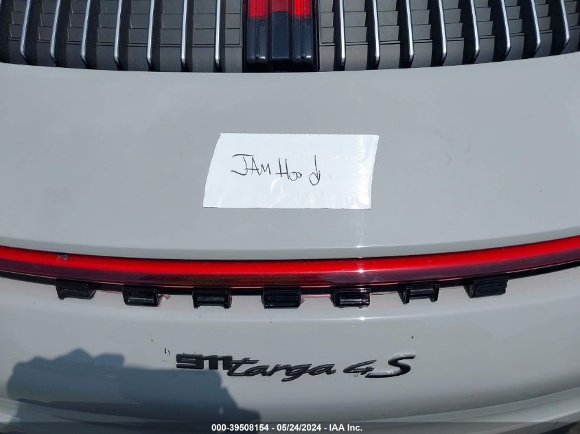 2022 Porsche 911 Targa 4S/Targa 4 Gts VIN: WP0BB2A93NS231949 Lot: 39508154