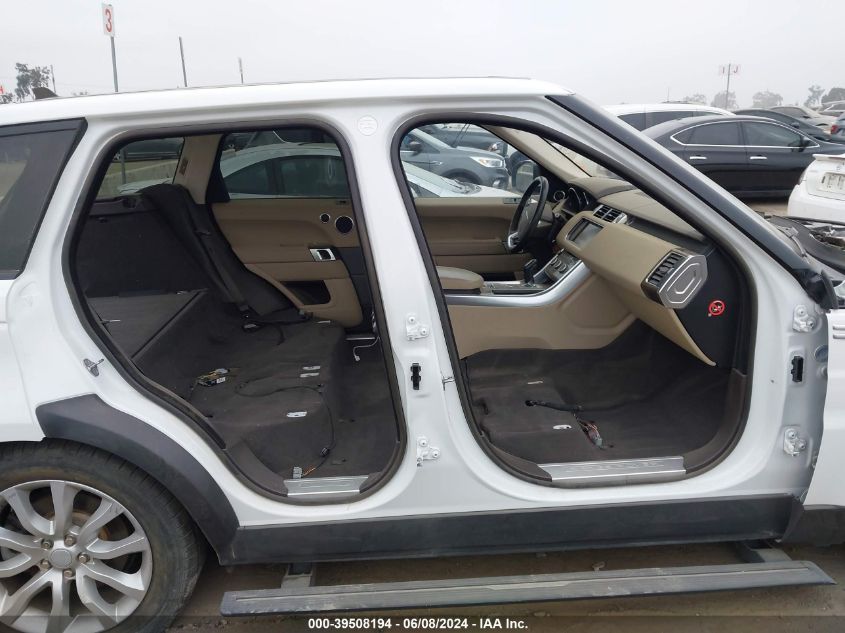 2016 Land Rover Range Rover Sport 3.0L V6 Supercharged Hse VIN: SALWR2VF7GA557459 Lot: 39508194