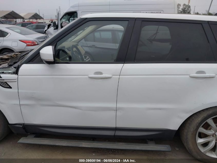 2016 Land Rover Range Rover Sport 3.0L V6 Supercharged Hse VIN: SALWR2VF7GA557459 Lot: 39508194