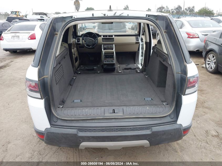 2016 Land Rover Range Rover Sport 3.0L V6 Supercharged Hse VIN: SALWR2VF7GA557459 Lot: 39508194