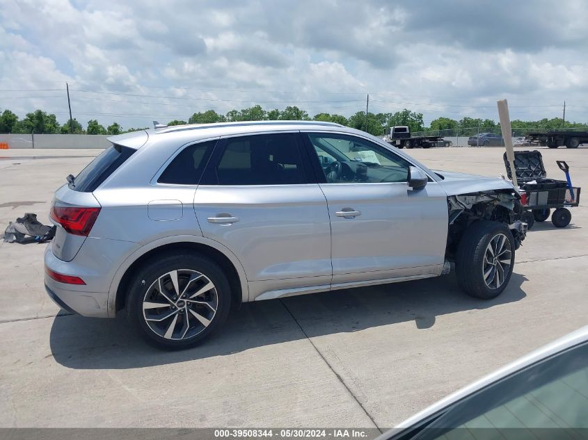 2021 Audi Q5 Premium Plus 45 Tfsi Quattro S Tronic VIN: WA1BAAFY2M2301849 Lot: 39508344