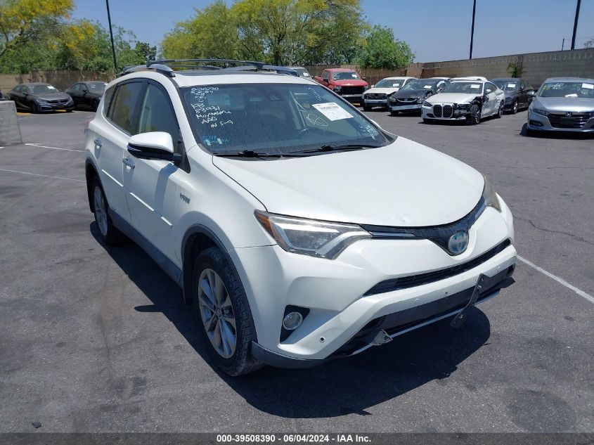 2016 Toyota Rav4 Hybrid Limited VIN: JTMDJREV2GD016842 Lot: 39508390