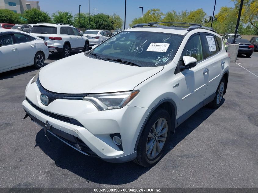 2016 Toyota Rav4 Hybrid Limited VIN: JTMDJREV2GD016842 Lot: 39508390