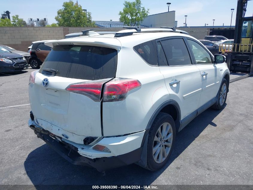 2016 Toyota Rav4 Hybrid Limited VIN: JTMDJREV2GD016842 Lot: 39508390