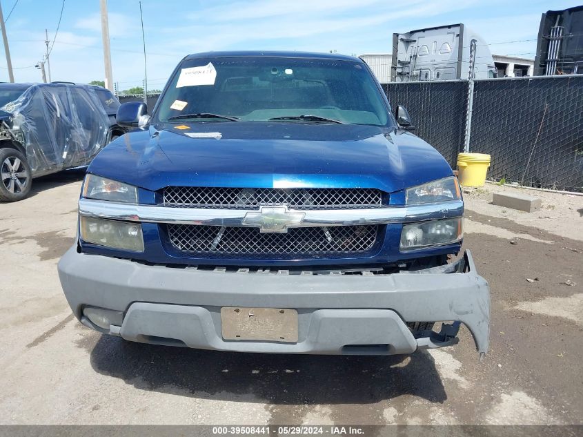 2002 Chevrolet Avalanche 1500 VIN: 3GNEK13T22G157160 Lot: 39508441