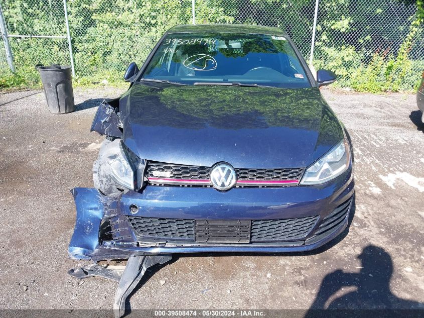 2016 Volkswagen Golf Gti S 2-Door VIN: 3VWYT7AU6GM039698 Lot: 39508474