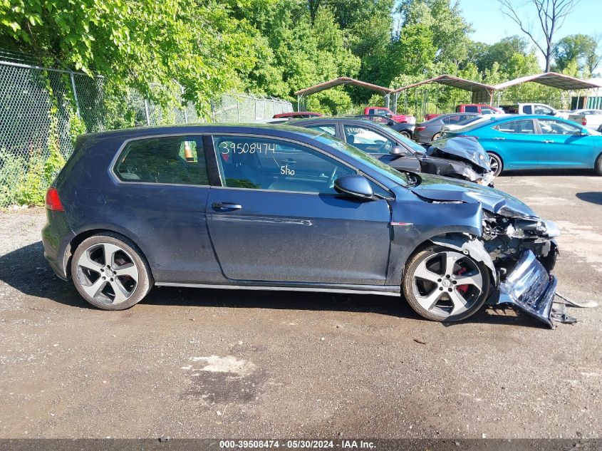 2016 Volkswagen Golf Gti S 2-Door VIN: 3VWYT7AU6GM039698 Lot: 39508474