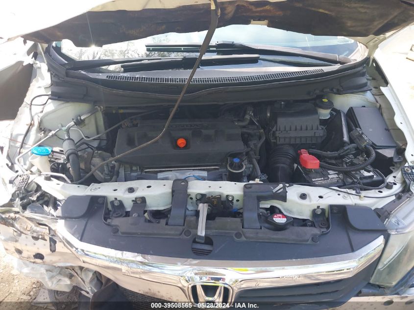 2012 Honda Civic Ex VIN: 2HGFB2F80CH329604 Lot: 39508565