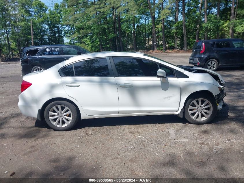 2012 Honda Civic Ex VIN: 2HGFB2F80CH329604 Lot: 39508565