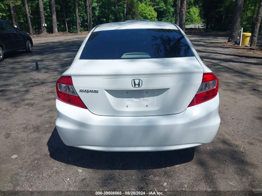 2012 Honda Civic Ex VIN: 2HGFB2F80CH329604 Lot: 39508565