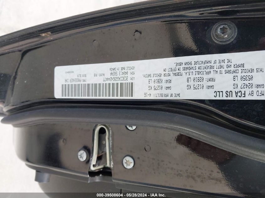 2016 Chrysler 300 300S VIN: 2C3CCAGG9GH244477 Lot: 39508604