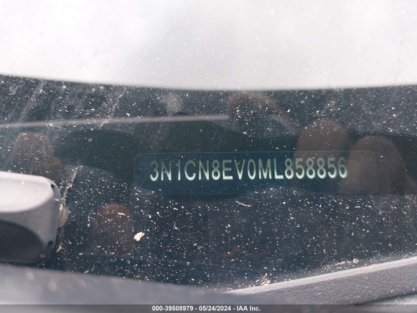 2021 Nissan Versa Sv Xtronic Cvt VIN: 3N1CN8EV0ML858856 Lot: 39508979