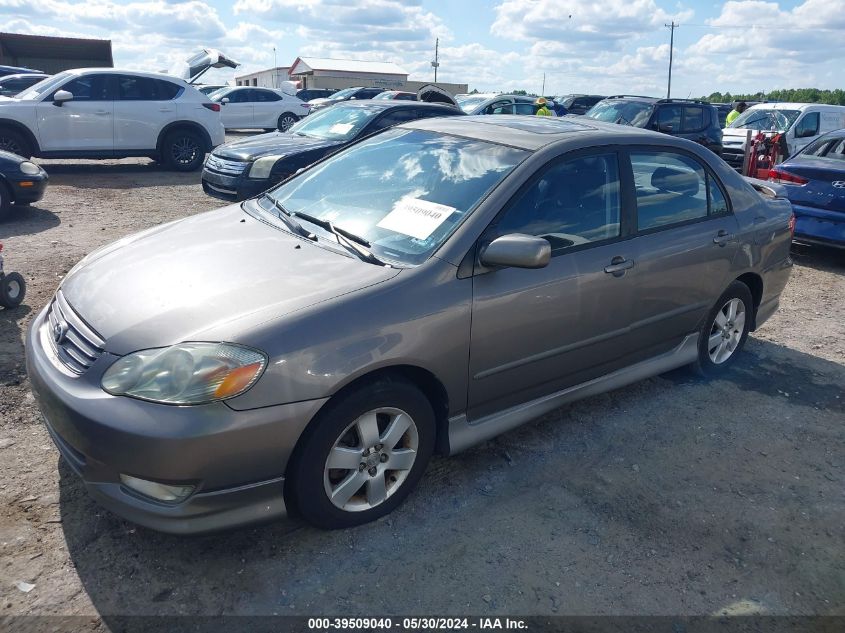 2003 Toyota Corolla S VIN: 2T1BR32E43C080860 Lot: 39509040