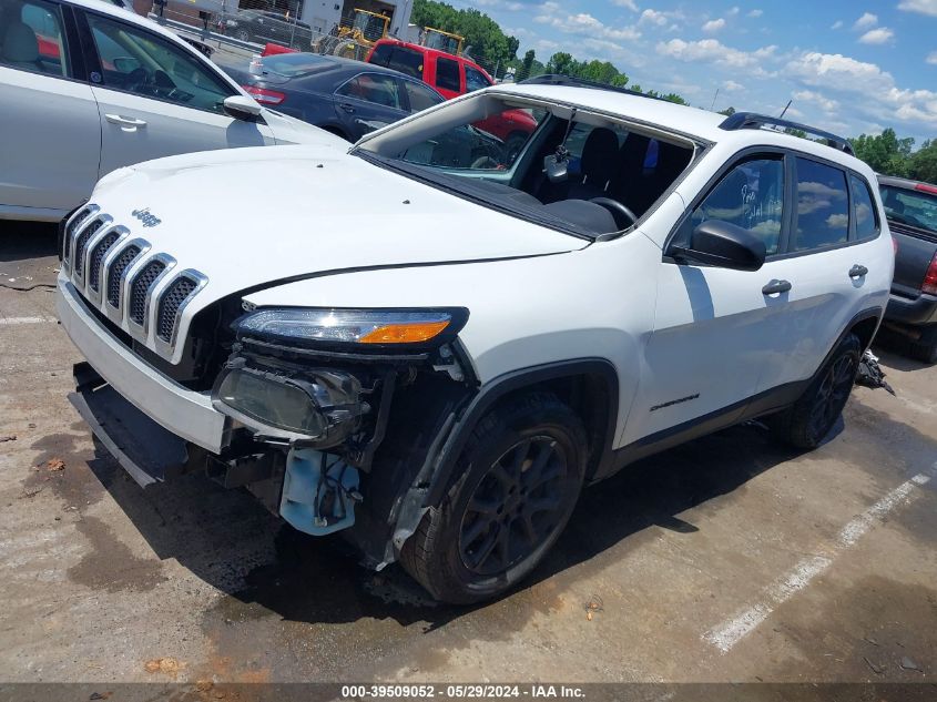 2016 Jeep Cherokee Sport VIN: 1C4PJMABXGW154676 Lot: 39509052