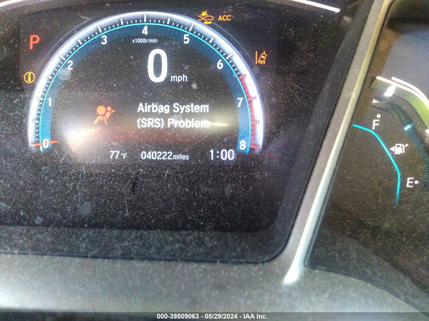 2020 Honda Civic Ex VIN: 19XFC1F39LE014841 Lot: 39509063