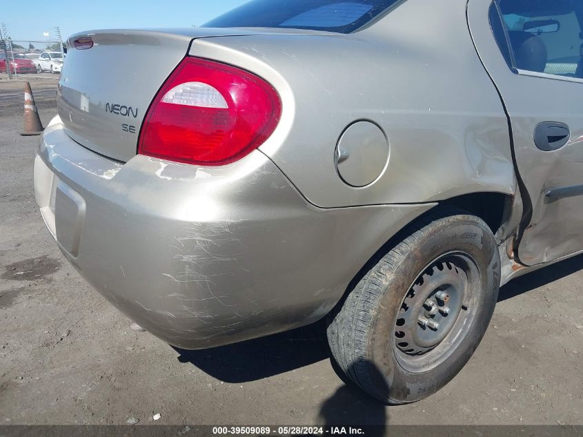 2003 Dodge Neon Se VIN: 1B3ES26C73D170027 Lot: 39509089