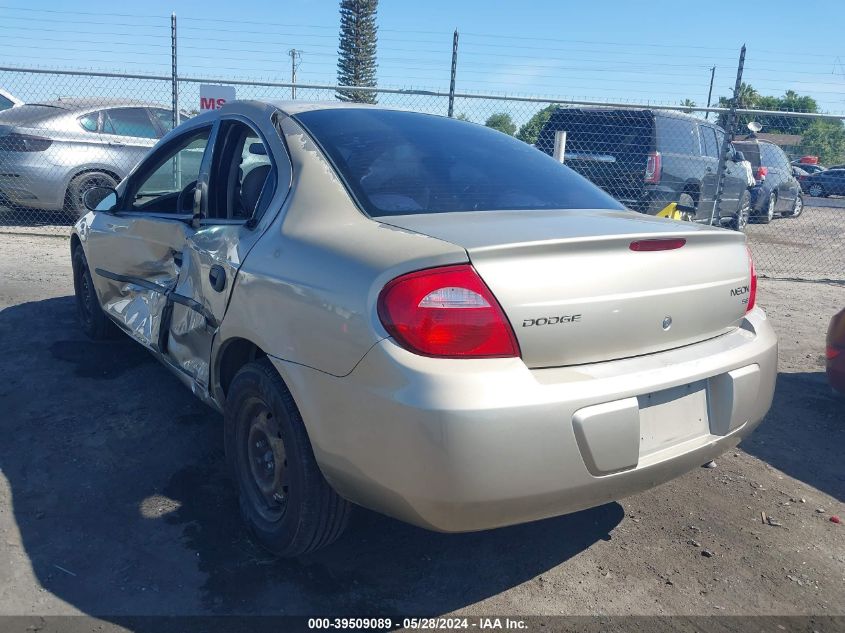 2003 Dodge Neon Se VIN: 1B3ES26C73D170027 Lot: 39509089