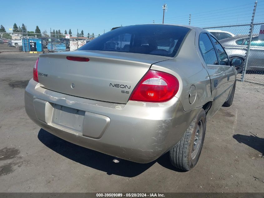 2003 Dodge Neon Se VIN: 1B3ES26C73D170027 Lot: 39509089