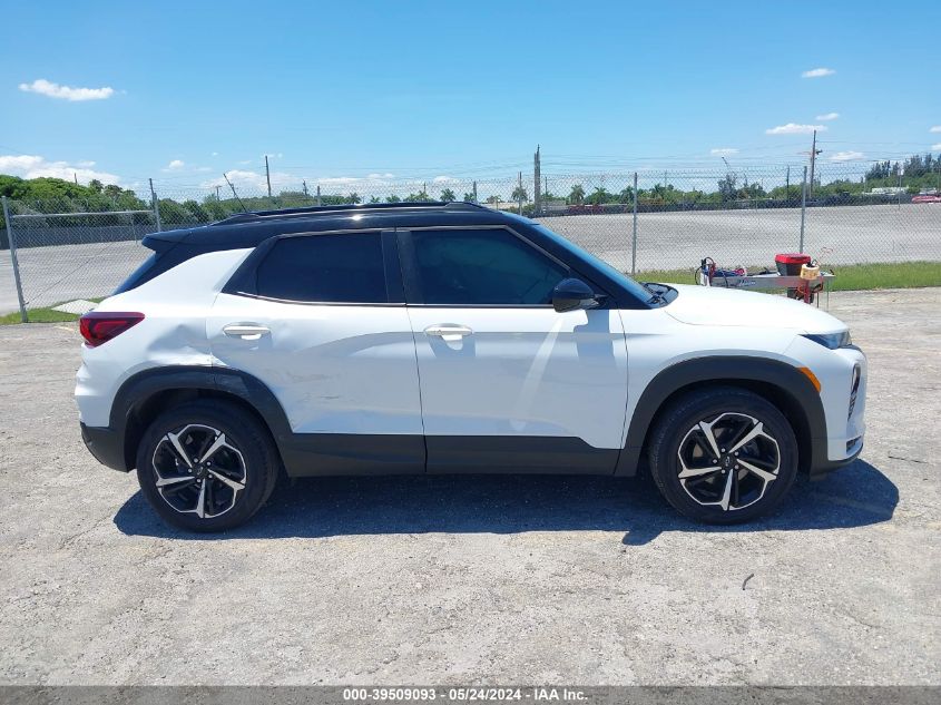 2021 Chevrolet Trailblazer Fwd Rs VIN: KL79MTSLXMB076109 Lot: 39509093