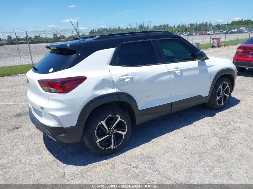 2021 Chevrolet Trailblazer Fwd Rs VIN: KL79MTSLXMB076109 Lot: 39509093