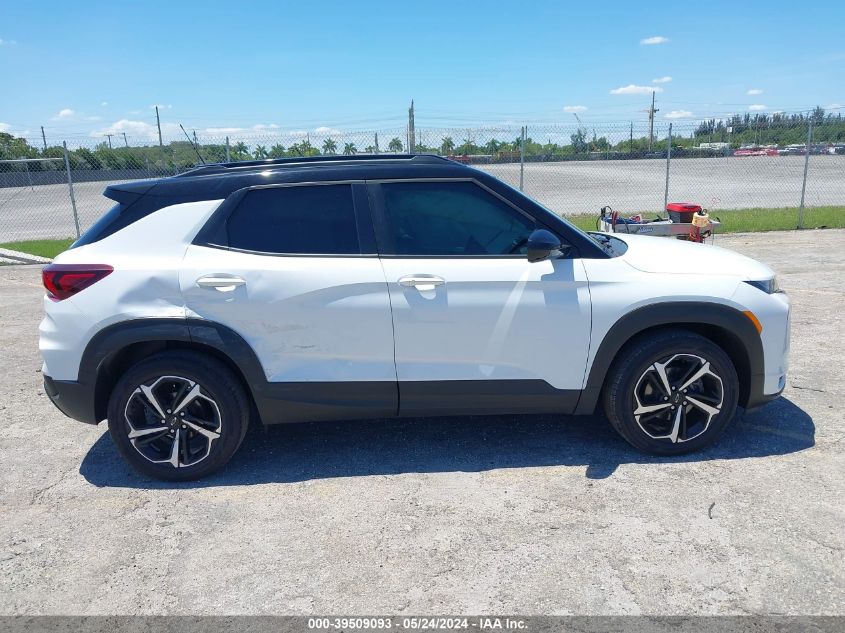 2021 Chevrolet Trailblazer Fwd Rs VIN: KL79MTSLXMB076109 Lot: 39509093