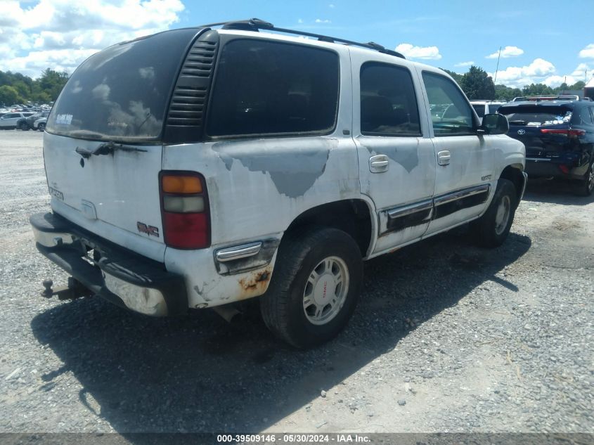 2001 GMC Yukon Sle VIN: 1GKEK13T31R194830 Lot: 39509146