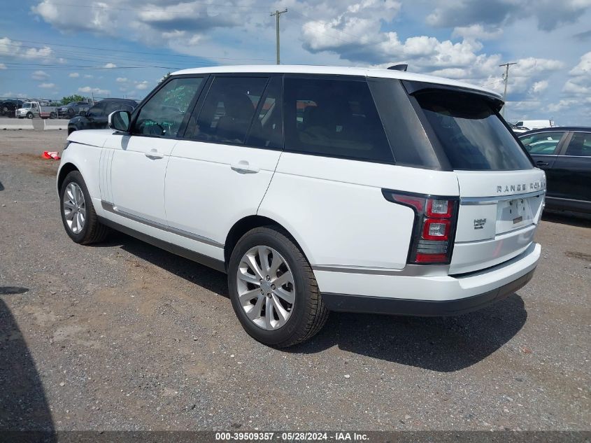 2017 Land Rover Range Rover 3.0L V6 Supercharged Hse VIN: SALGS2FV4HA329080 Lot: 39509357