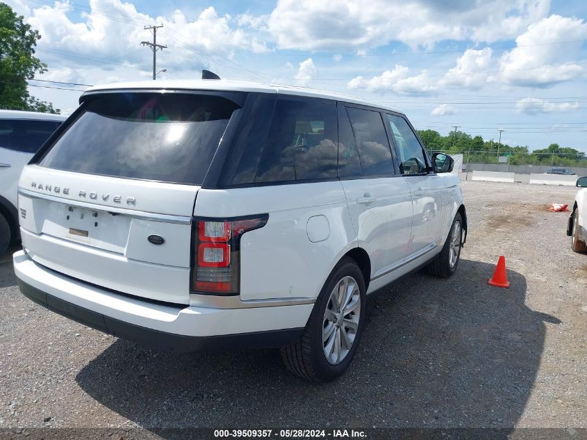 2017 Land Rover Range Rover 3.0L V6 Supercharged Hse VIN: SALGS2FV4HA329080 Lot: 39509357