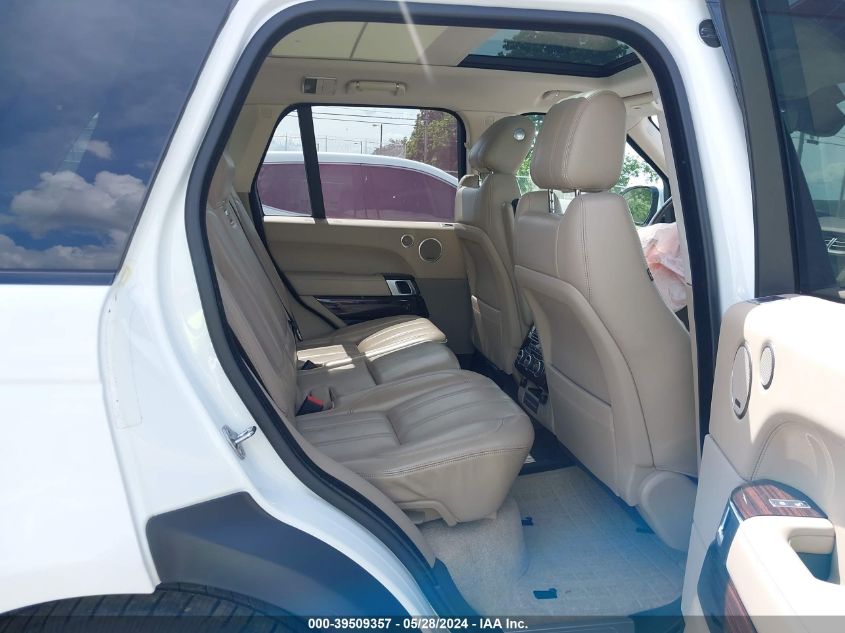 2017 Land Rover Range Rover 3.0L V6 Supercharged Hse VIN: SALGS2FV4HA329080 Lot: 39509357