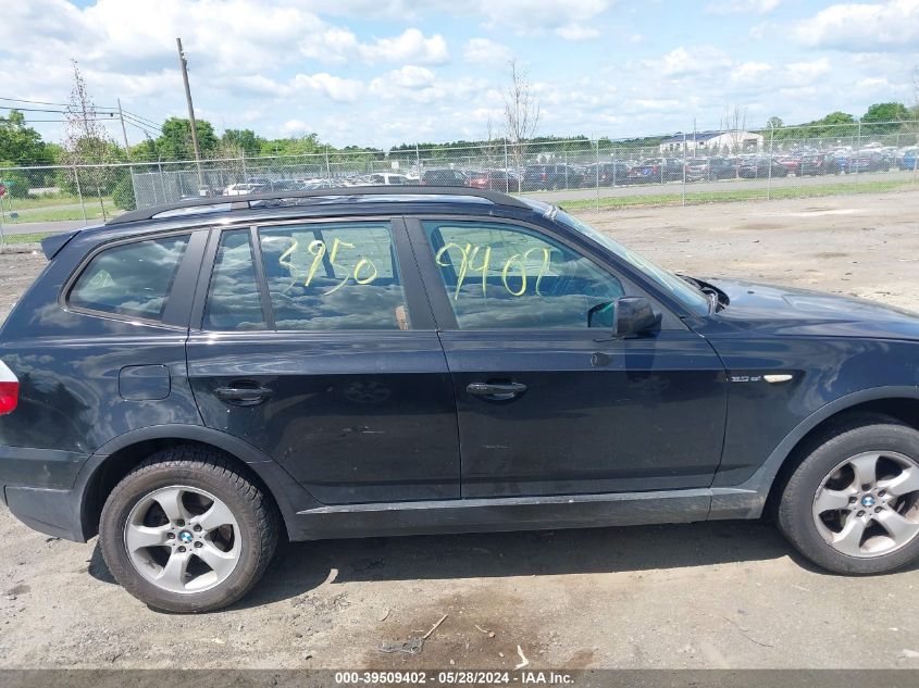 2007 BMW X3 3.0Si VIN: WBXPC93467WF21908 Lot: 39509402