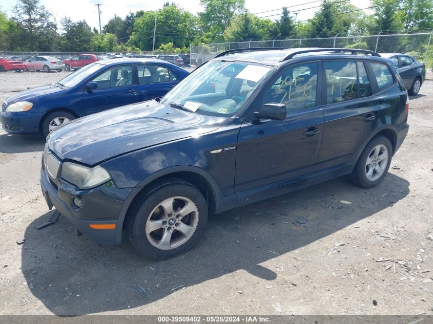 2007 BMW X3 3.0Si VIN: WBXPC93467WF21908 Lot: 39509402