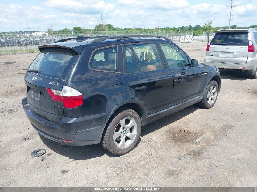 2007 BMW X3 3.0Si VIN: WBXPC93467WF21908 Lot: 39509402