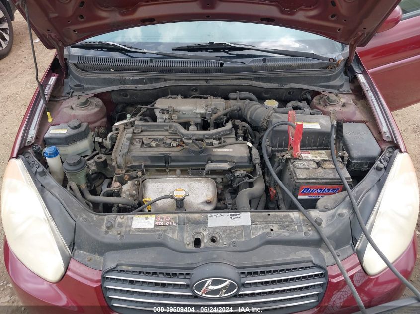 2007 Hyundai Accent Gls VIN: KMHCN46CX7U086696 Lot: 39509404