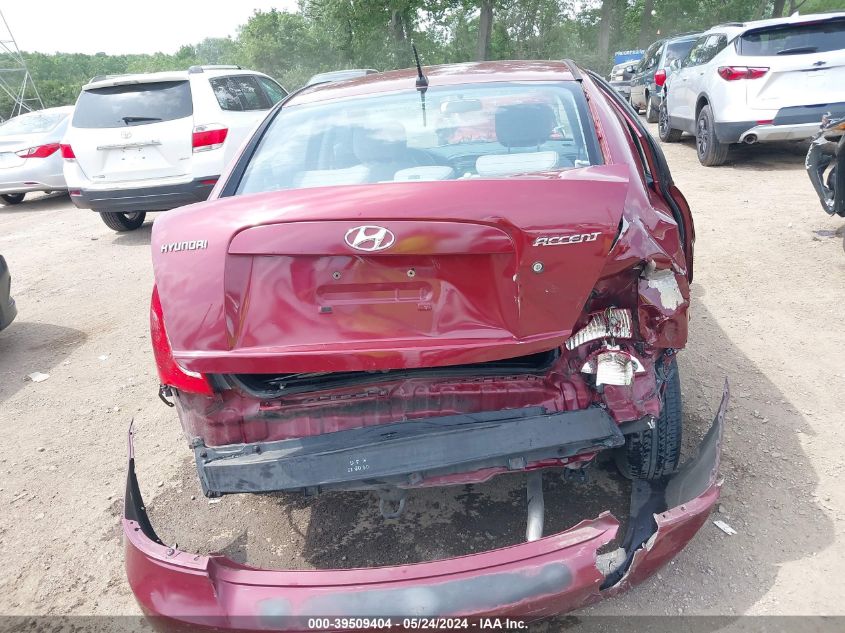 2007 Hyundai Accent Gls VIN: KMHCN46CX7U086696 Lot: 39509404