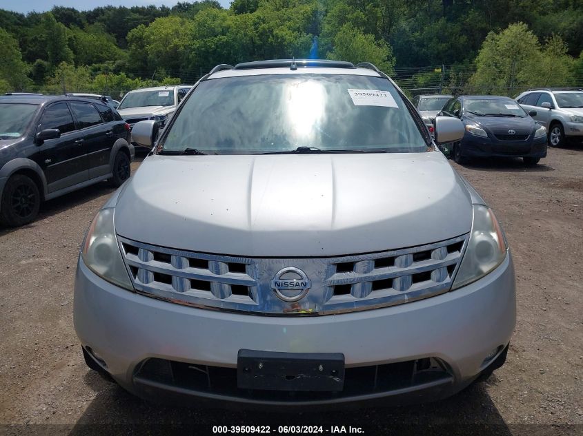 2005 Nissan Murano Sl VIN: JN8AZ08W95W426927 Lot: 39509422