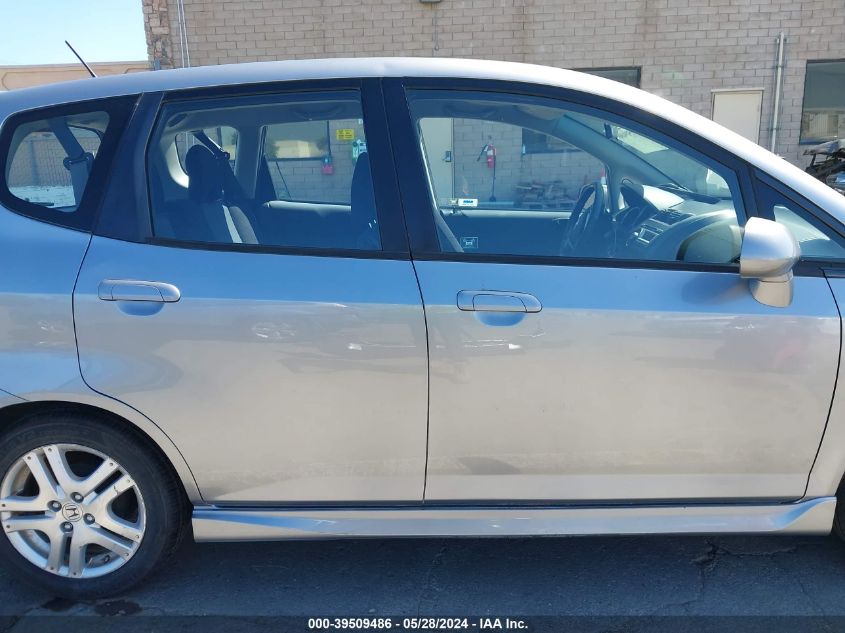 2008 Honda Fit Sport VIN: JHMGD38638S019850 Lot: 39509486